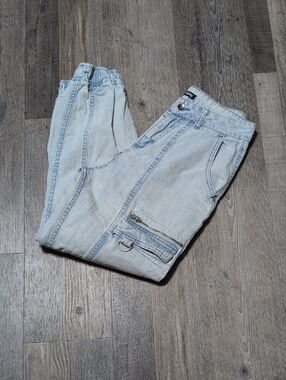 Y2K Hot Topic Light Wash Denim Cargo Joggers